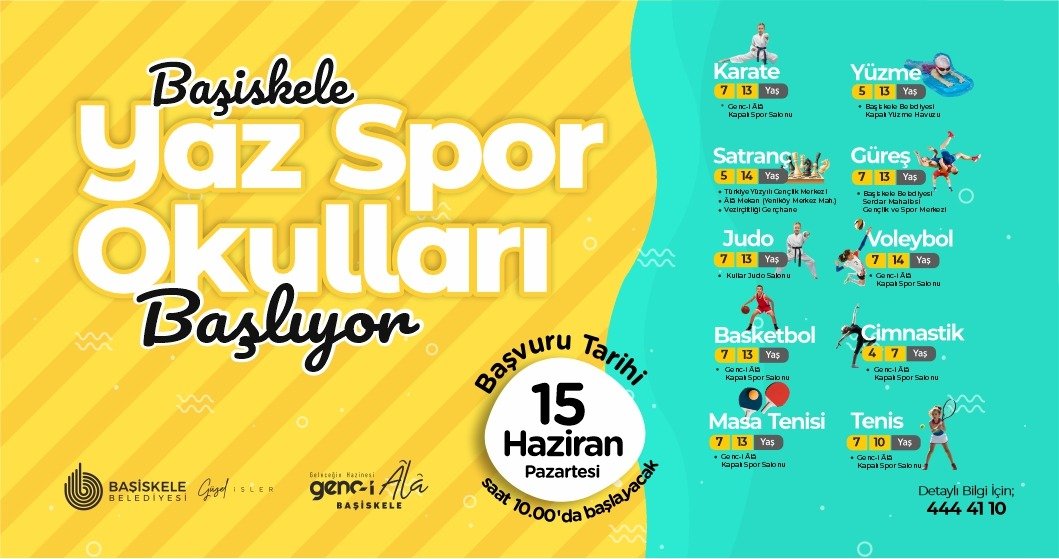Başiskele’de Yaz Spor Okulları için Kayıtlar Başlıyor